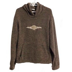 Vintage, made in Canada, fleece Cityscape hoodie.